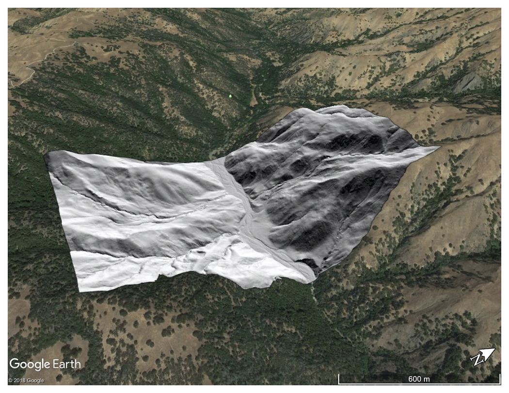 digital terrain model from google earth