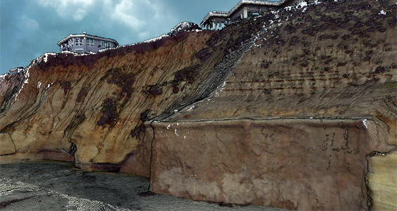 Solana Beach point cloud visualization from Structure from Motion data